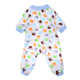 Honden pajama Voetprint - Large - Ruglengte 30-32 cm -In voorraad