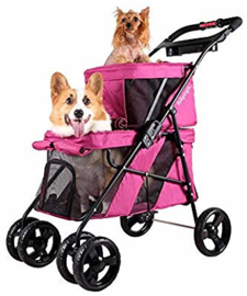 Ibiyaya Hondenbuggy Double Decker Red Violet max 21 kg  - Gratis verzending/ Verwacht 6-10-2023