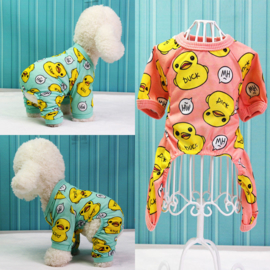 Honden Pajama Eend Blauw -  Small- Ruglengte 18-20 cm - In Voorraad