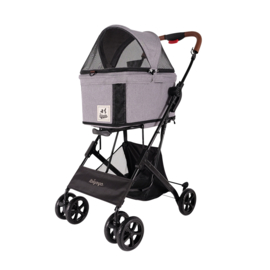 Ibiyaya Travois Tri-fold Pet Travel System - Nimbus Grey- tot 15 kg-Gratis Verzending