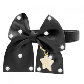 Funkylicious Halsband Zwart Grote Strik Big Bow XS 18-22 cm