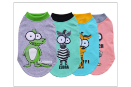 Honden T-Shirt Big Eys Groen Large -Ruglengte 35-37 - In voorraad