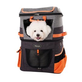 IBIYAYA Rugzak Two tier backpack Orange - Gratis Verzending - Gratis Verzending