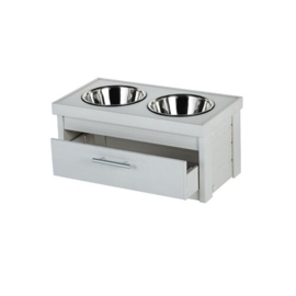 New Age Pet Piedmont Pet Diner Antique white Small  23 x 42 x 20 cm- Gratis Verzending