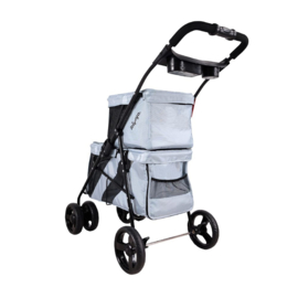 Ibiyaya Hondenbuggy Double Decker Silver Grey  - Gratis verzending