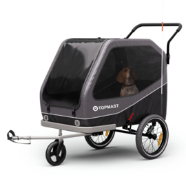 Topmast Gold Fietsaanhanger Max 40kg- Antraciet-Inklapbaar- Gratis Verzending