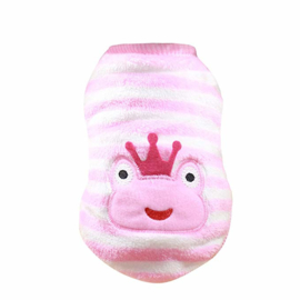 Hondentrui Fleece Roze Cartoon Kikker XL - Ruglengte 40 cm - In voorraad