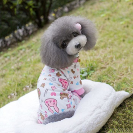 Honden pajama Cartoon  Roze XL - Ruglengte  40 cm - In Voorraad