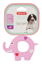 PUPPYSPEELGOED ZOLUX LATEX OLIFANT ROZE 11,5X2X8 CM - In voorraad