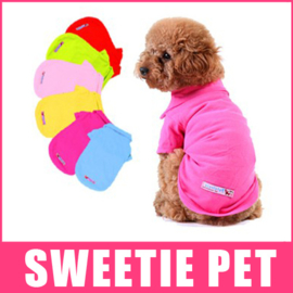 Hondenpolo Sweety - Licht Roze - Medium- Ruglengte 35 cm - In Voorraad