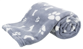 TRIXIE HONDENDEKEN KENNY FLEECE BOT / POOTJES BLAUW 75X50 CM