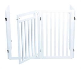 Trixie Hondenhek Met Deur Wit 60-160 x 81 cm - Gratis Verzending
