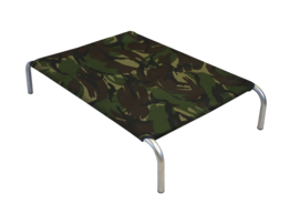 Hi-K9 Verhoogd Bed Grijze Frame Canvas Camouflage - Gratis Verzending