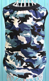 Honden Shirt Blauw Camouflage - Small - Ruglengte 25 cm - In Voorraad