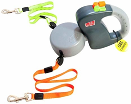 Wigzi Dual Doggie Gel Leash 3.0 - Grijs - Gratis Verzending