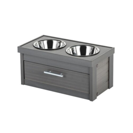 New Age Pet Piedmont Pet Diner Antique Grey Small  23 x 42 x 20 cm- Gratis Verzending