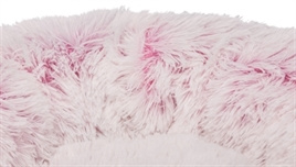 HONDENMAND LANGHAAR PLUCHE - HARVEY ROZE - Wit  50x50 cm- GRATIS VERZENDING