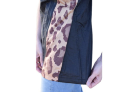 Trimshirt Nala Zwart met Luipaard S t/m XL