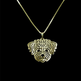 Halsketting Gold Plated Met Hond- Leuke kado Idee