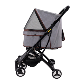Ibiyaya Speedy Fold Hondenbuggy Grey Jeans- Gratis Verzending