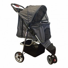 Hondenbuggy Antraciet grijs 3 Wielen- Belastbaarheid 12 kg- Gratis Verzending - IN VOORRAAD