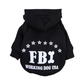 Hondentrui FBI Zwart - Ruglengte 25 cm - Medium - In Voorraad