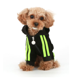 PUPPY ANGEL HIPSTER TRACK SUIT BLACK - Medium - Ruglengte 26 cm - In Voorraad