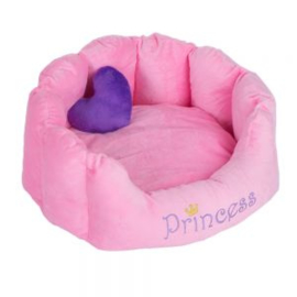 Hondenmand Roze Prinses    L 45 x B 40 x H 30 cm