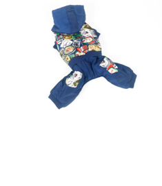 Hondenjumpsuit Grote hond Blauw Crazy - 5XL - Ruglengte 57 cm - IN VOORRAAD