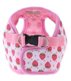 Hondentuigje met riem Strawberry Small -Borstomvang 36-38 cm