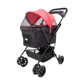 Ibiyaya-Easy Strolling Pet Buggy - Rouge- Gratis Verzending