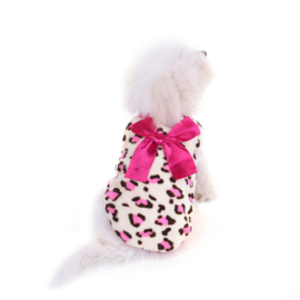 Hondentrui Fleece Leopard Color Pink - XXXS, XXS , XS - Pre-Order