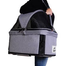 Ibiyaya Travois Tri-fold Pet Travel System - Nimbus Grey- tot 15 kg-Gratis Verzending