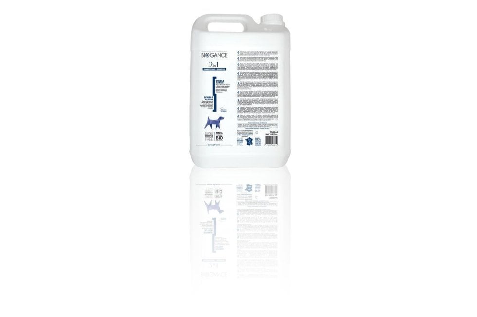 Biogance 2 in 1 hondenshampoo 5 L- Middel tot lange vachten
