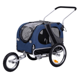 HONDENFIETSKAR EASY FLOW MET JOGGER FUNCTIE - OPVOUWBAAR - BLAUW - MEDIUM- Gratis Verzending/ UITVERKOCHT