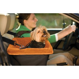 Autostoel voor honden  Kurgo Skybox Booster Seat Black/Orange 40x30x20 cm - Gratis Verzending- In Voorraad