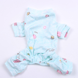 Pyjama Happy Blauw XS - Ruglengte 20 cm - In Voorraad