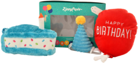 ZippyPaws Pup Birthday Box Blue- In voorraad