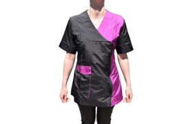 Trimshirt Nala Zwart / Paars -Crinkle Nylon S t/m 3XL