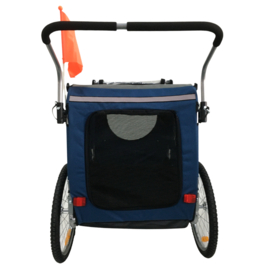 TOPMAST EASY FLOW HONDENFIETSKAR MET JOGGER FUNCTIE - OPVOUWBAAR - BLAUW- LARGE- Gratis Verzending