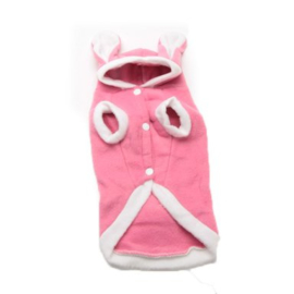 Hondenjas Roze Bunny - Medium - Ruglengte 28 cm - In Voorraad