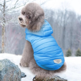 Honden winterjas Blauw Small- Ruglengte 25 cm - In voorraad