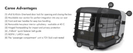 4Pets Caree vervoersbox, Cool Grey - Gratis Verzending