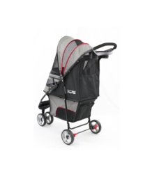 InnoPet Buggy Avenue -Shiny Grey/Red met Regenhoes - Gratis Verzending