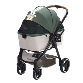 Ibiyaya Hondenbuggy  Retro Luxe Stroller - Soft Sage - Gratis Verzending