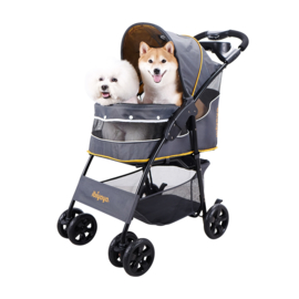 Ibiyaya Hondenbuggy Cloud 9 Pet Stroller Mustard Yellow - tot 20kg - Gratis Verzending