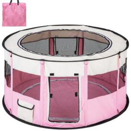 Topmast Puppy Ren Roze Opvouwbaar met Tas 120 x 60 cm hoog- Gratis Verzending