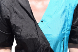 Trimshirt Coco 2XL Blau - Crinkle Nylon