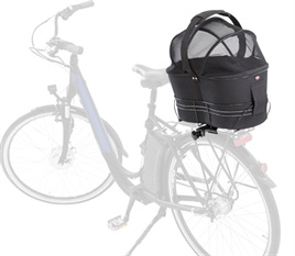 Trixie Fietsmand Achterop Zwart Met Kussen En Kap 48X29X42 cm