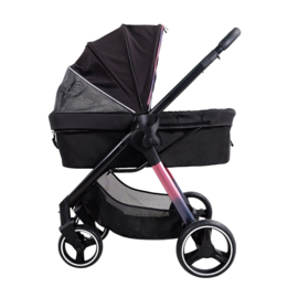 Ibiyaya Hondenbuggy  Retro Luxe Stroller – Prism Black - Gratis Verzending